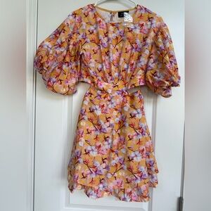 Vici Floral Top in Yellow and Pink